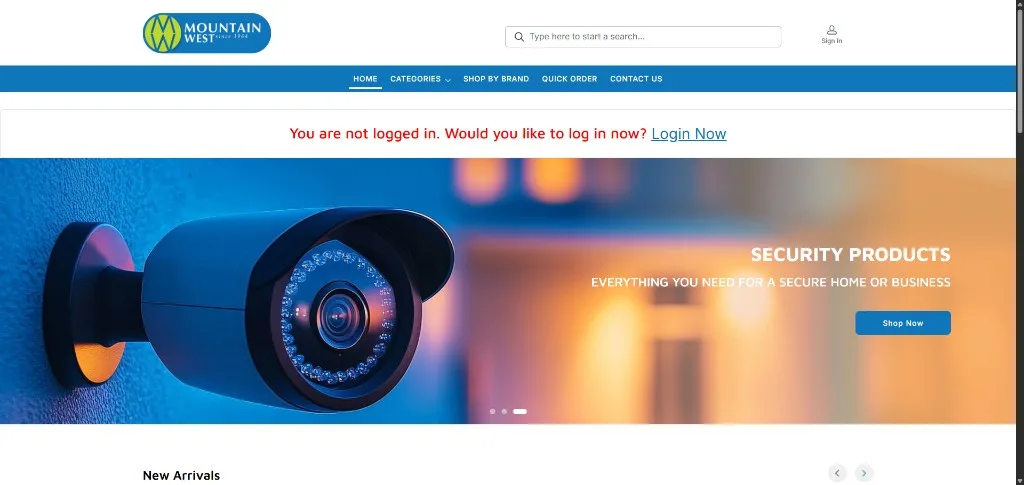 Mountain West security products storefront powered by Amplify